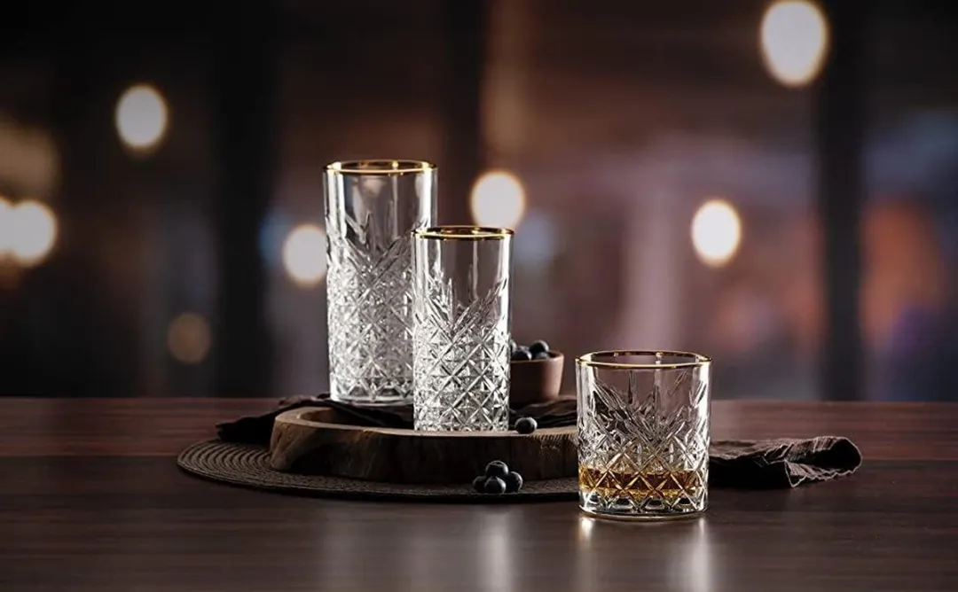 Pasabahçe Timeless Retro Longdrink - 30cl - 4 Stuks - Goud - afbeelding 6 van 6