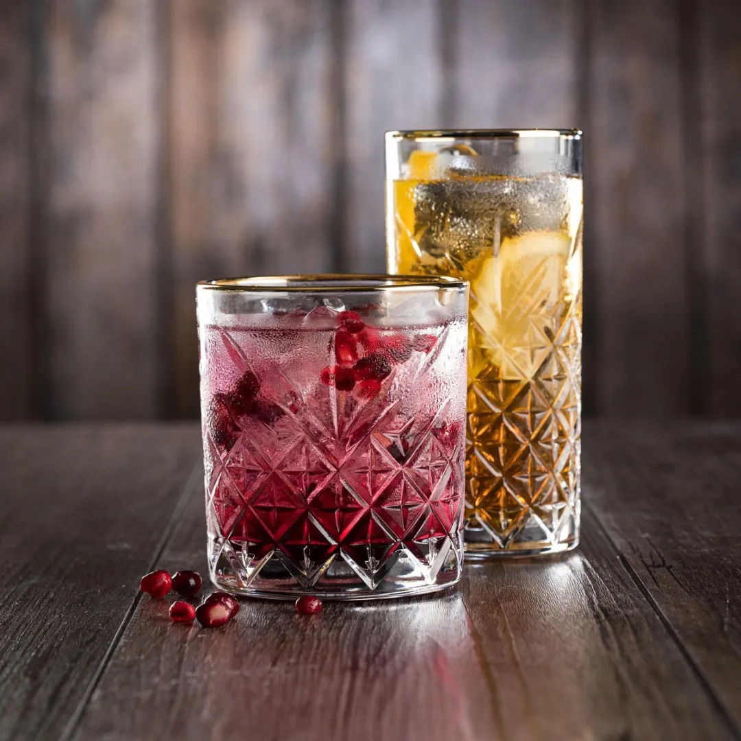 Pasabahçe Timeless Retro Longdrink - 30cl - 4 Stuks - Goud