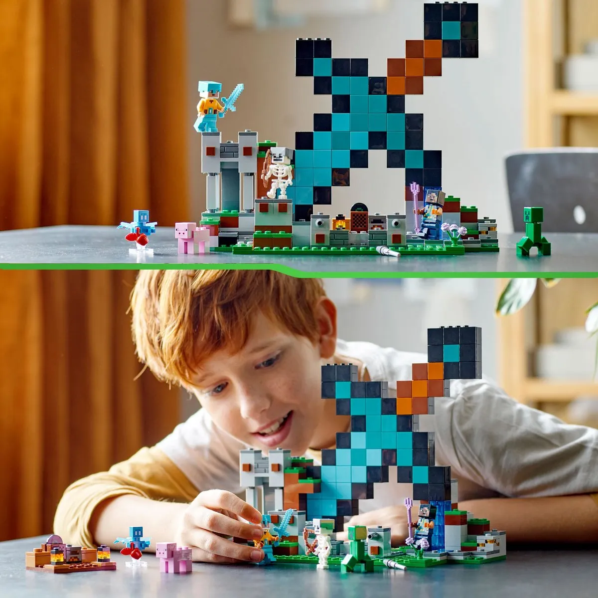 LEGO Minecraft Uitvalbasis Zwaard Bouwspeelgoed 21244 - Meerkleurig