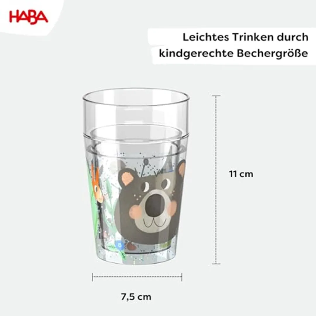 Haba Glitterbeker Bos 150ml - Doorzichtig