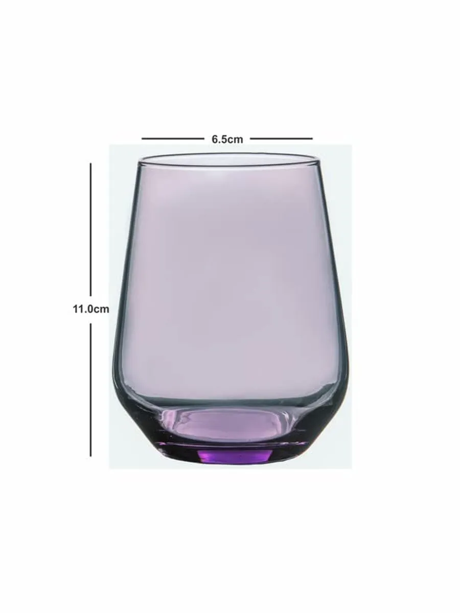 Pasabahce Allegra Waterglazen - 3 Stuks 425ml - Paars