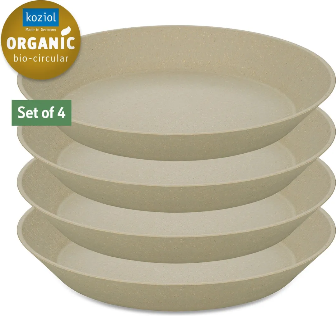 Koziol Connect Diep Bord 24cm - 4 Stuks - Zandbeige