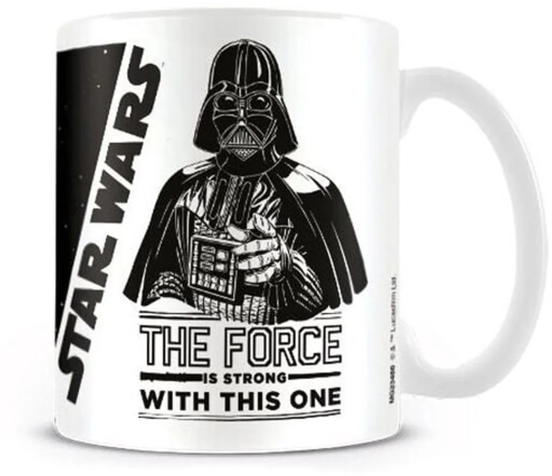 Star Wars The Force Is Strong With This One Kop - MG23486 - Wit/Zwart