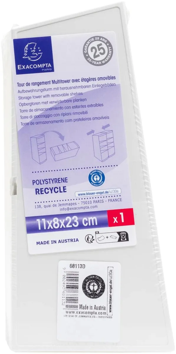 Exacompta Opbergtoren Multitower 4x - Wit - afbeelding 6 van 6