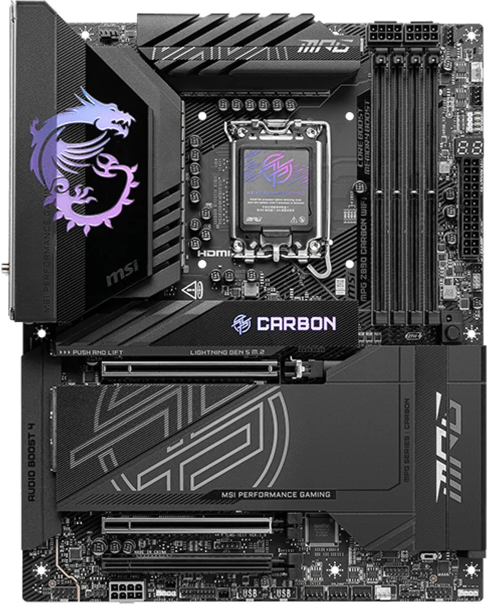 MSI MPG Z890 CARBON WIFI Moederbord - ATX - Intel Z890