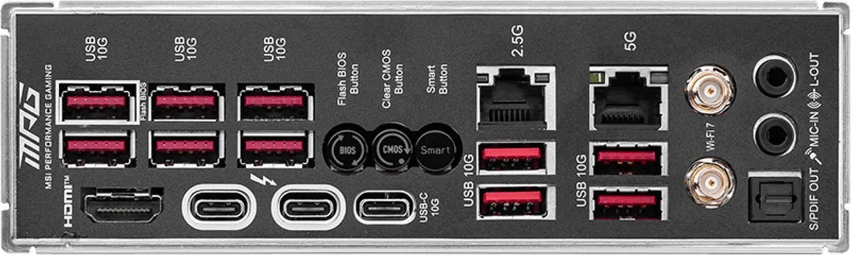 MSI MPG Z890 CARBON WIFI Moederbord - ATX - Intel Z890
