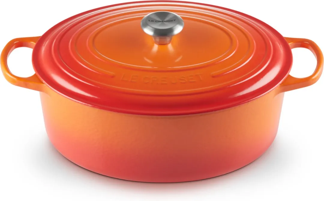 Le Creuset Signature Ovale Braadpan 33cm - Oranjerood