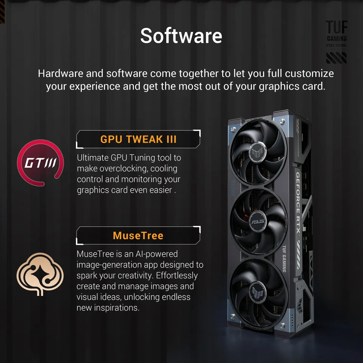ASUS TUF GeForce RTX 5080 O16G Videokaart - 16GB GDDR7