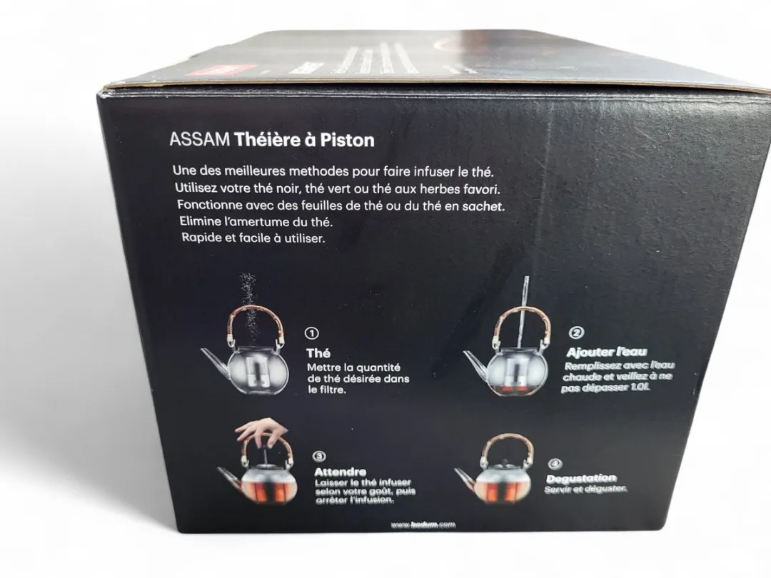 Bodum Thee Set - Theepot 1L met 2 Glazen 0,35L - Bamboe