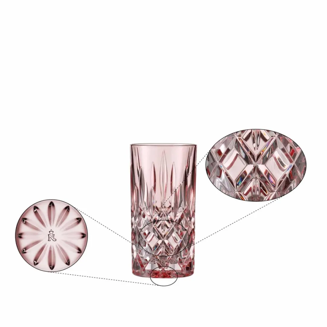 Nachtmann Noblesse Longdrinkglas 39,5 Cl Roze - 2 Stuks