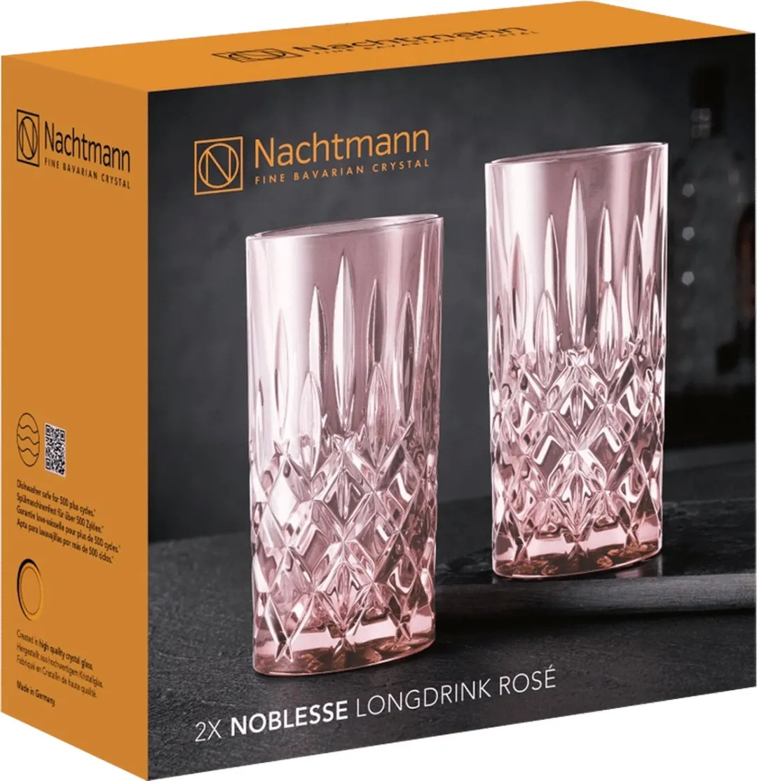 Nachtmann Noblesse Longdrinkglas 39,5 Cl Roze - 2 Stuks