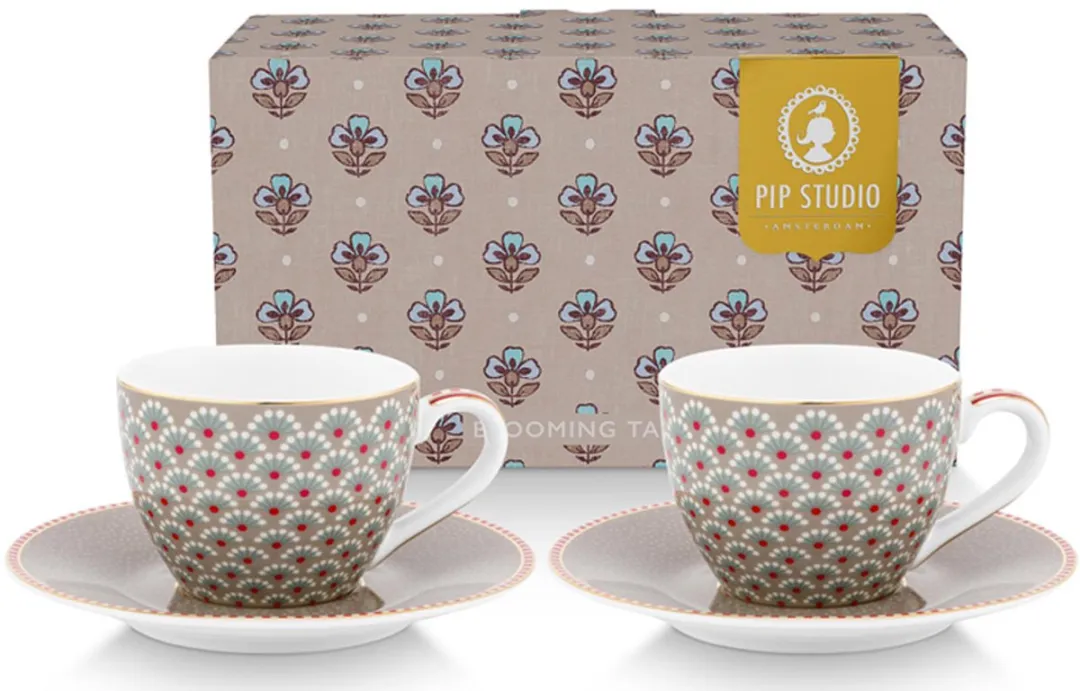 Pip Studio Espressokopjes Blooming Tales Khaki