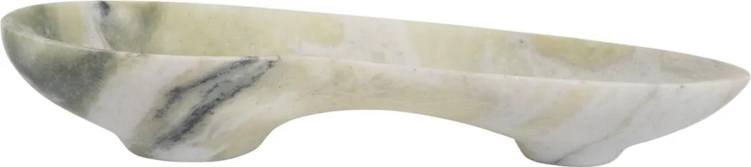 Present Time Schaal Organic - Groen - 37x13x7cm - Marmer - Scandinavisch - Woonkamer