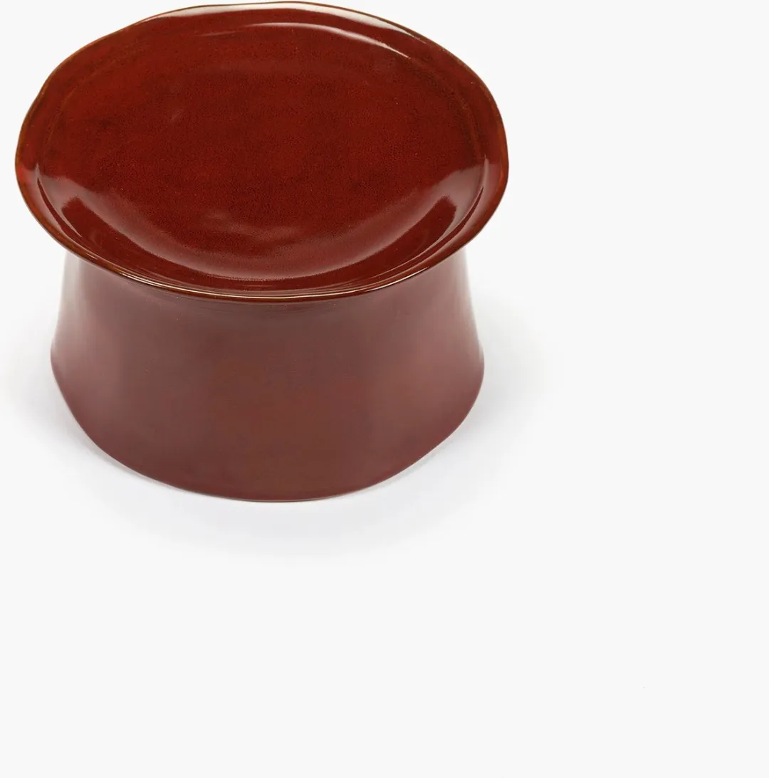 Serax Marie Michielssen La Mère Diep Bord op Voet - 19.5cm - Venetiaans Rood