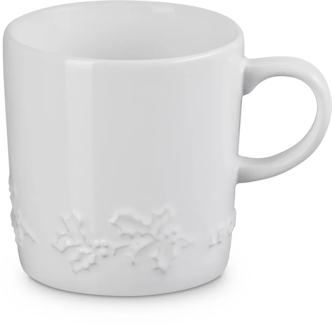Le Creuset Koffiekopje Holly Christmas Wit 200ml