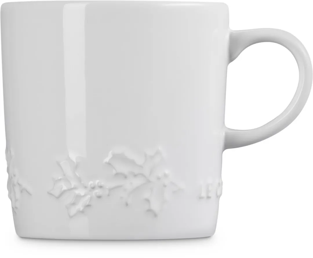 Le Creuset Koffiekopje Holly Christmas Wit 200ml