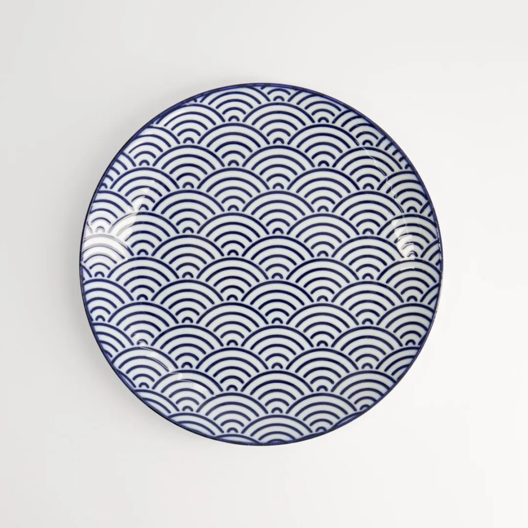 Tokyo Design Studio Nippon Blue Ontbijtbord 20.6cm - Golven