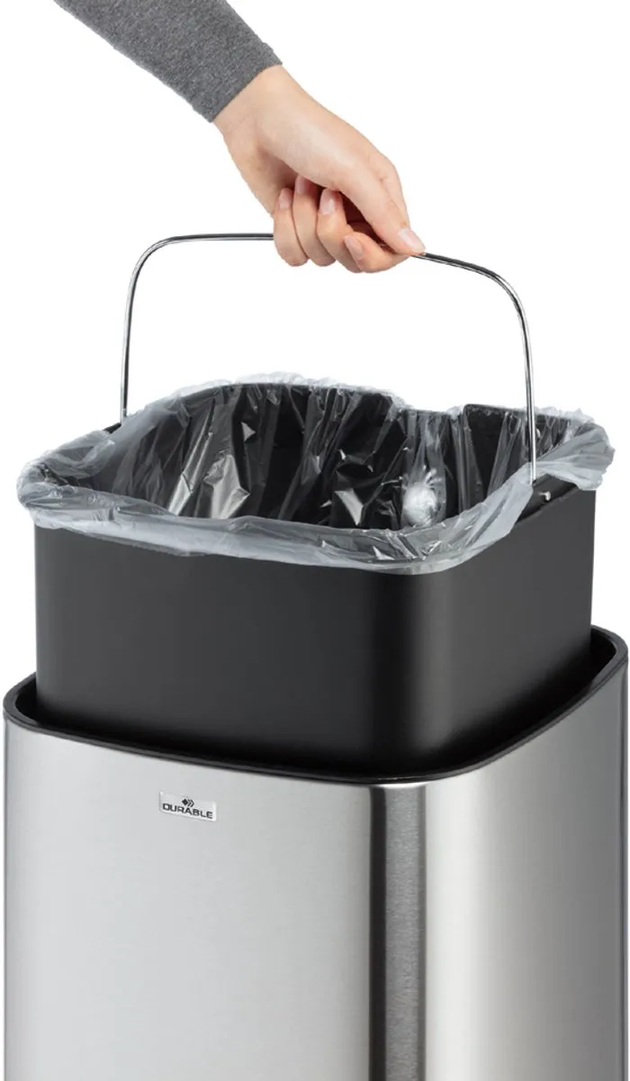 Durable 2 TOUCH Prullenbak Sensor 21L - Zilver
