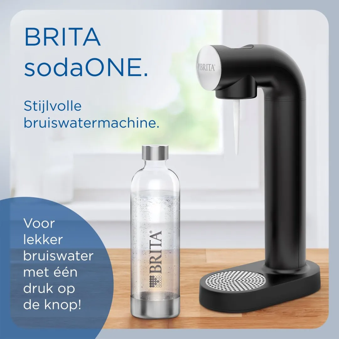 BRITA SodaONE 1049249 Bruiswatertoestel - Zwart - 1L