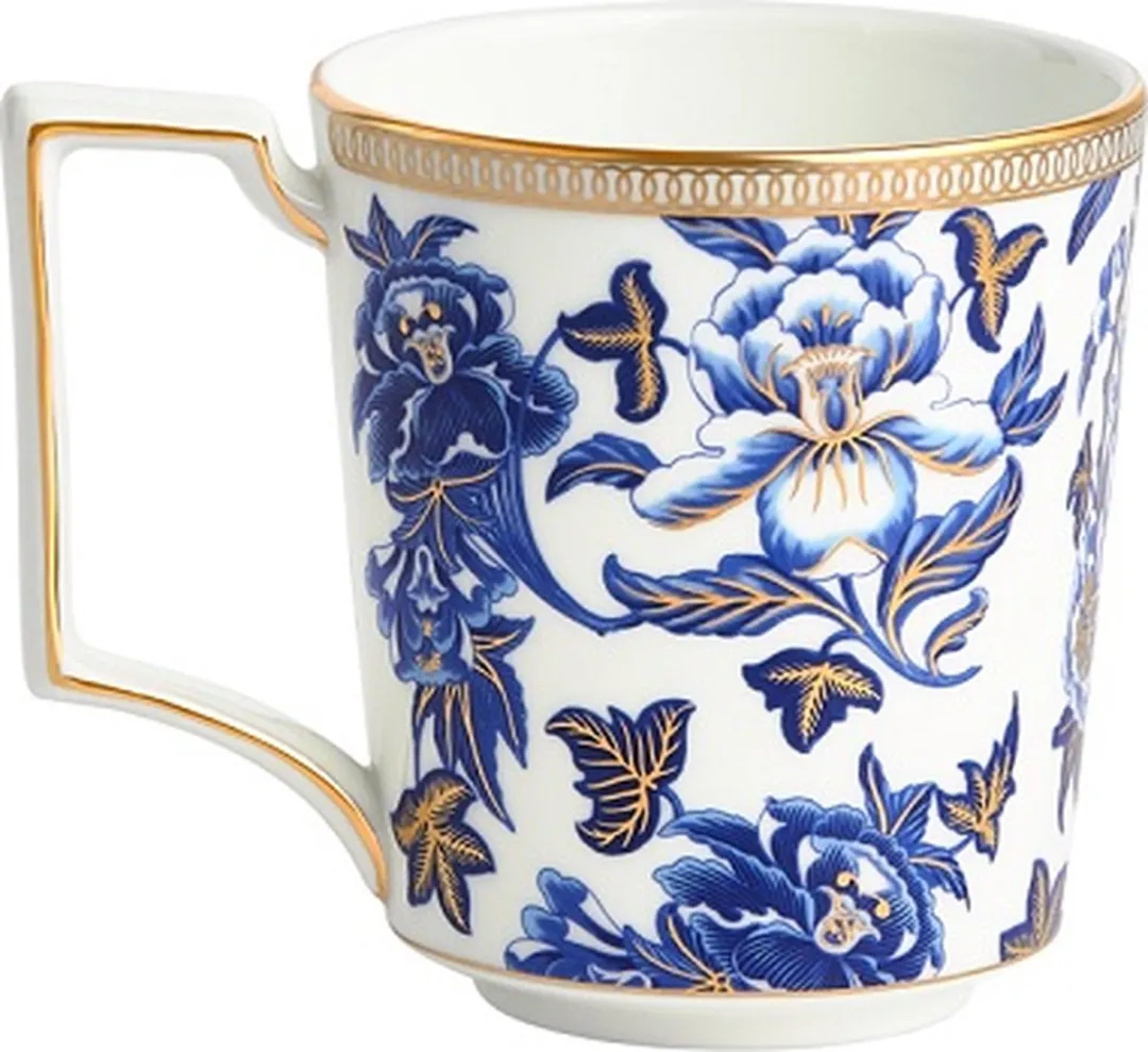 Wedgwood Hibiscus Beker 300ml - Blauw/Goud