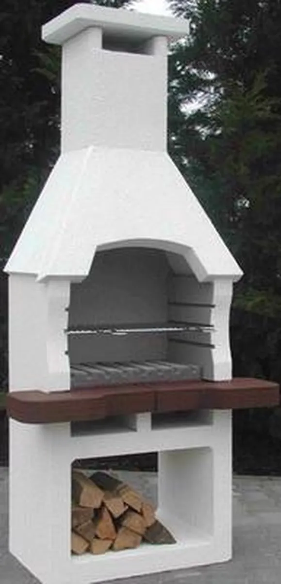 Integard Tuinhaard Houtskoolbarbecue Beton Nr. 9 - 40cm - 12 Burgers - Grijs