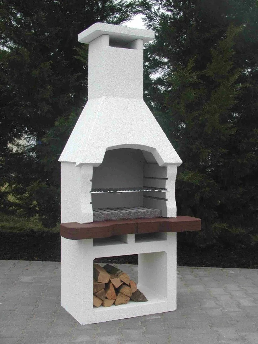 Integard Tuinhaard Houtskoolbarbecue Beton Nr. 9 - 40cm - 12 Burgers - Grijs