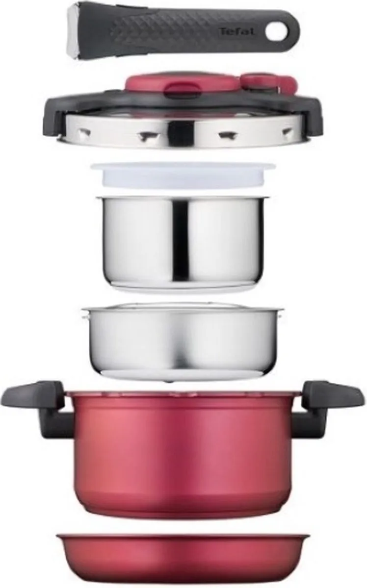 Tefal Ingenio Snelkookpan 4L - 8-delig Roze