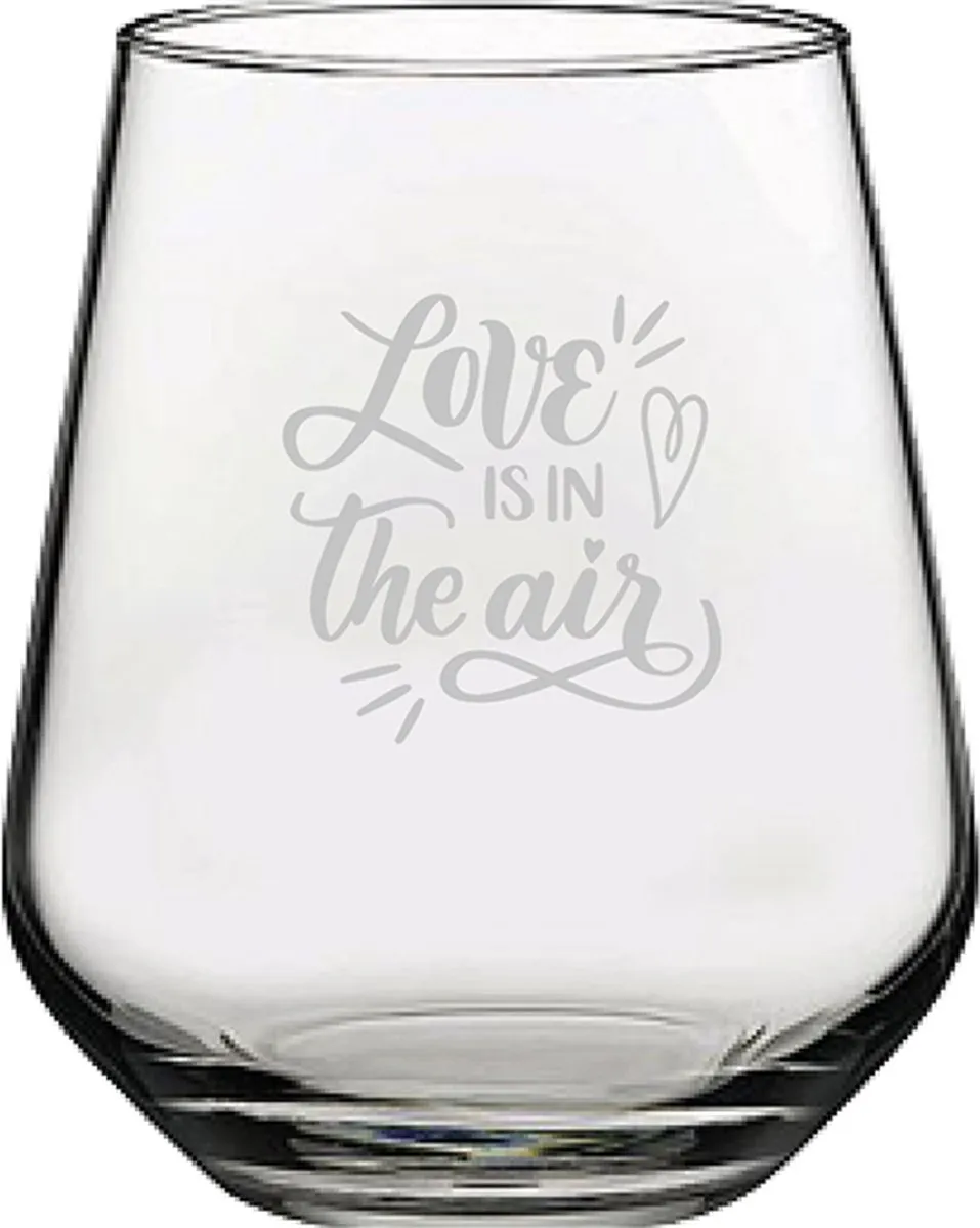 Pasabahce Gegraveerd Drinkglas 42,5cl Love is in the air