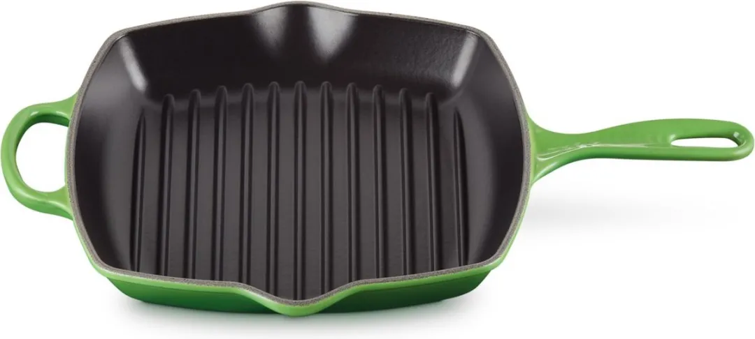 Le Creuset Bamboo Groen Gietijzeren Grillpan 26cm