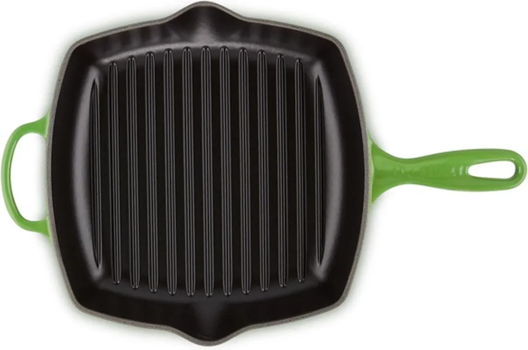 Le Creuset Bamboo Groen Gietijzeren Grillpan 26cm