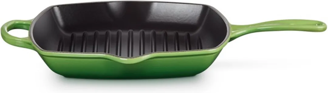 Le Creuset Bamboo Groen Gietijzeren Grillpan 26cm