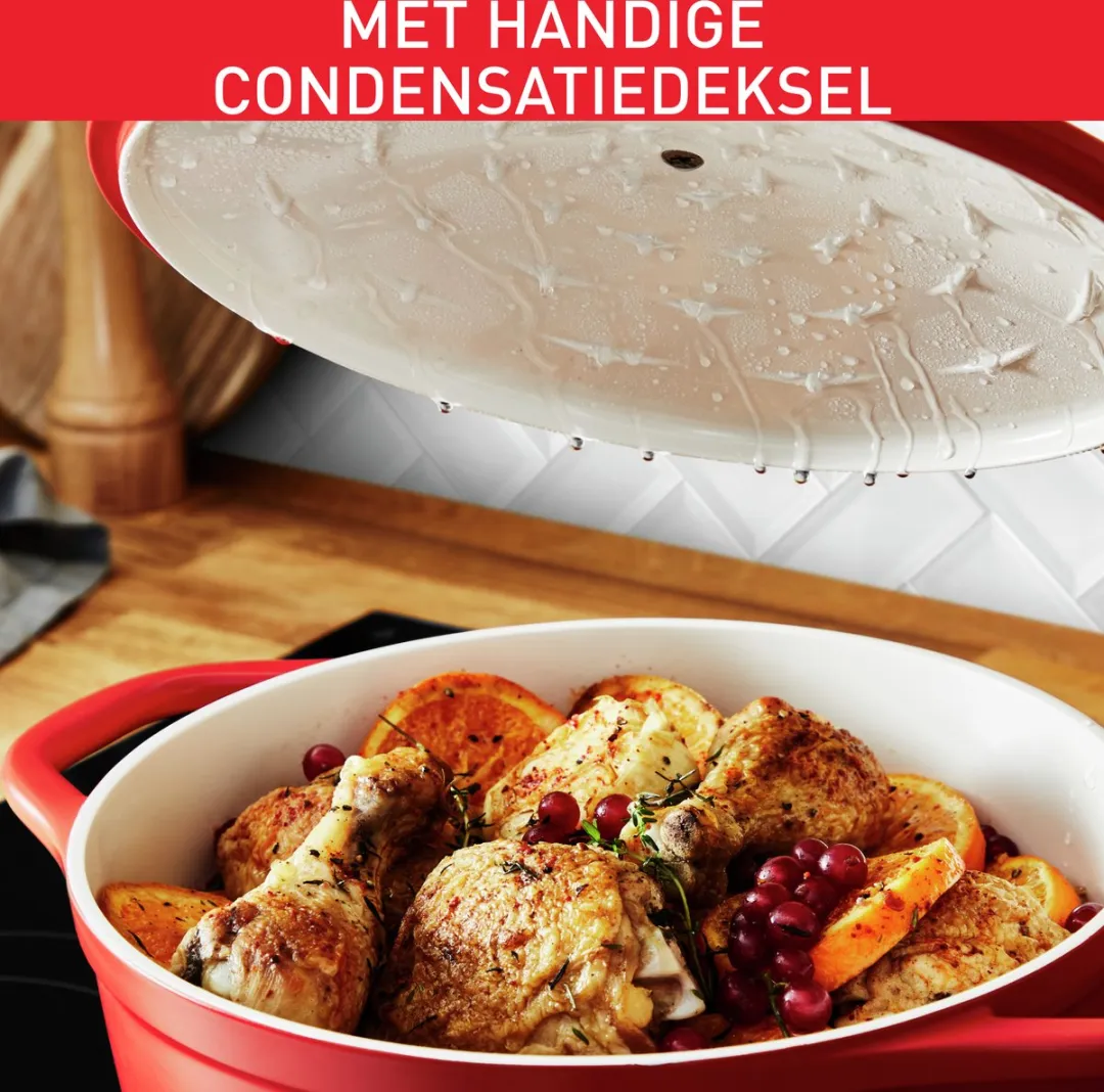 Tefal Air Braadpan 24cm - 4.7L - Rood - afbeelding 6 van 6