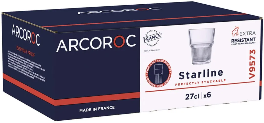 Arcoroc Starline Waterglas 270ml - 6 Stuks