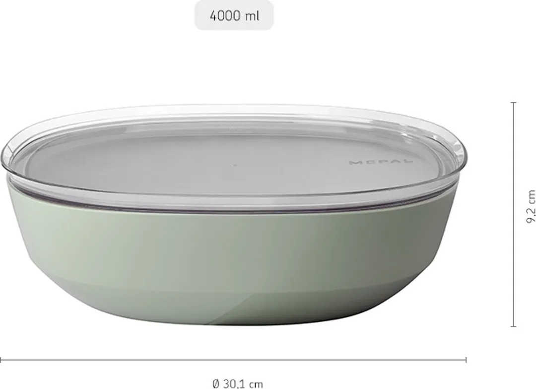 Mepal Silueta Serveerschaal met deksel 4000ml - Nordic white