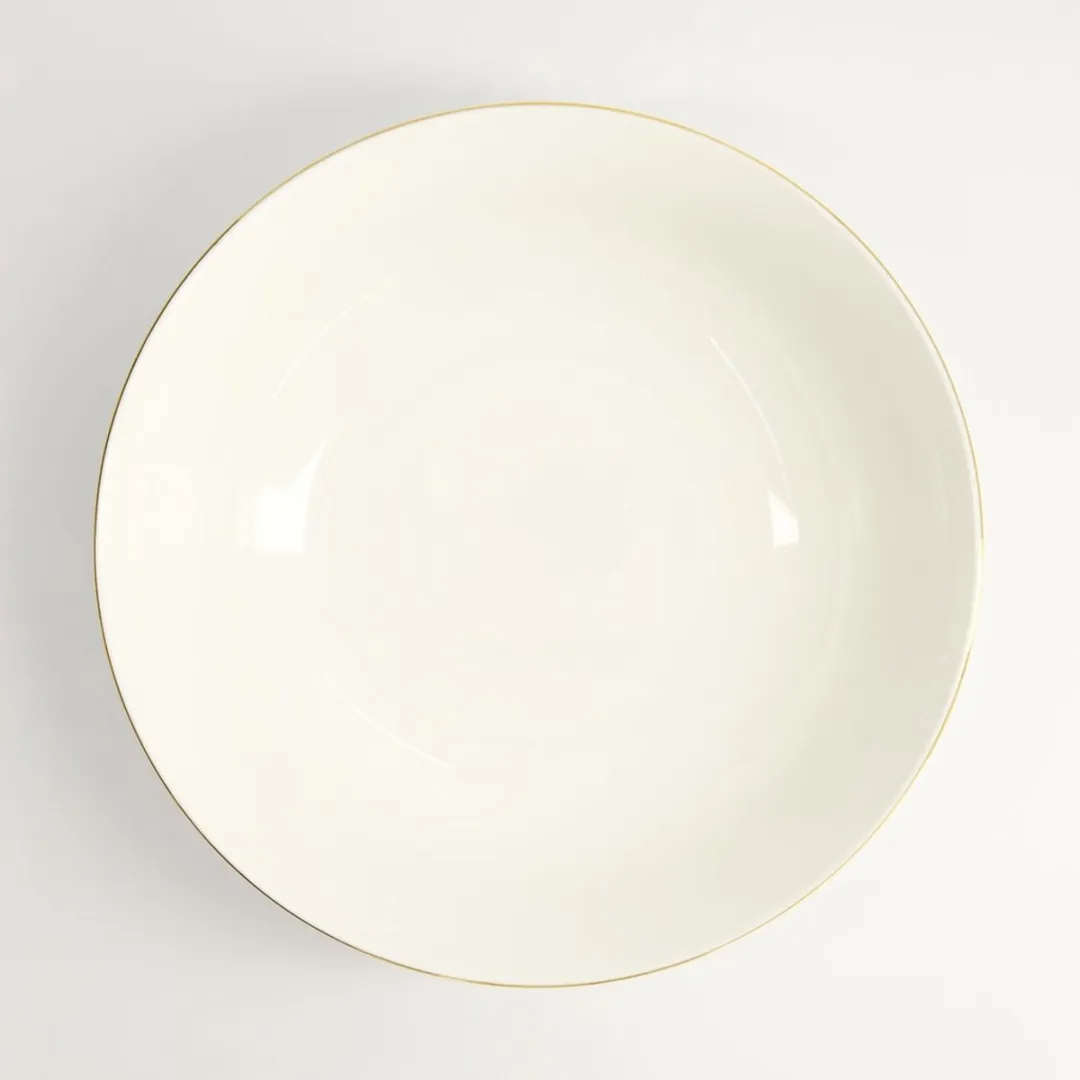 Tokyo Design Studio Nippon White Gouden Kom 23x6,5cm 1300ml - Sterrenwit/Goud