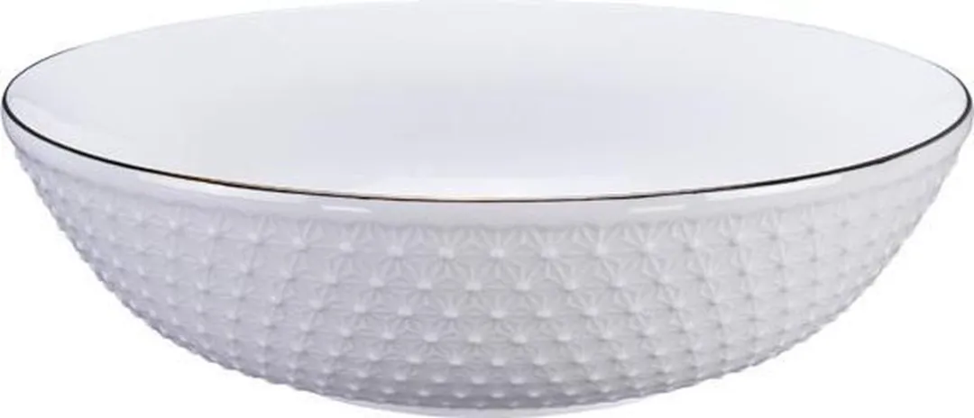 Tokyo Design Studio Nippon White Gouden Kom 23x6,5cm 1300ml - Sterrenwit/Goud - afbeelding 6 van 6
