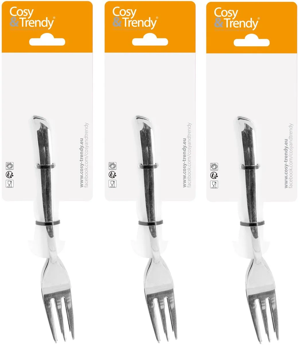 Cosy&Trendy Gebaksvorkjes RVS - 18 Stuks - 15 cm