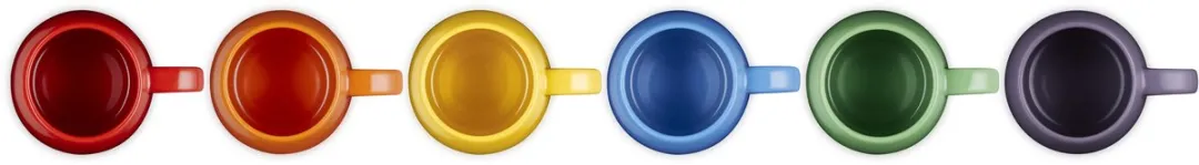 Le Creuset Vancouver Mokken 320ml - Regenboog Set 6 Stuks