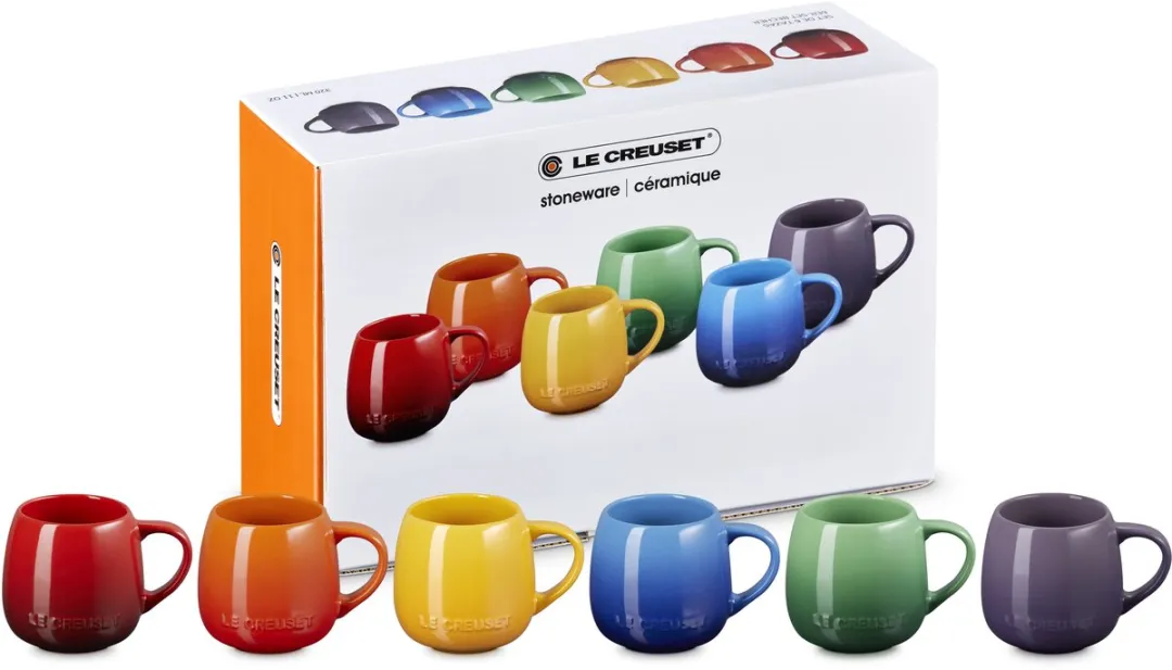 Le Creuset Vancouver Mokken 320ml - Regenboog Set 6 Stuks
