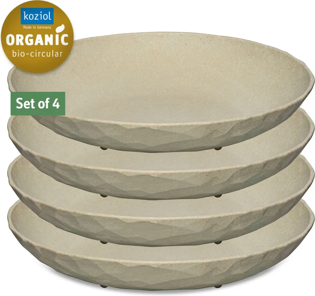 Koziol Diepe Borden Club Creme 22cm - 4 Stuks