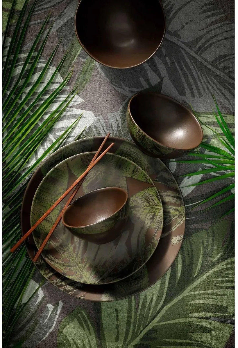 Palmer Jungle Aurora Bord 31cm - Groen Stoneware