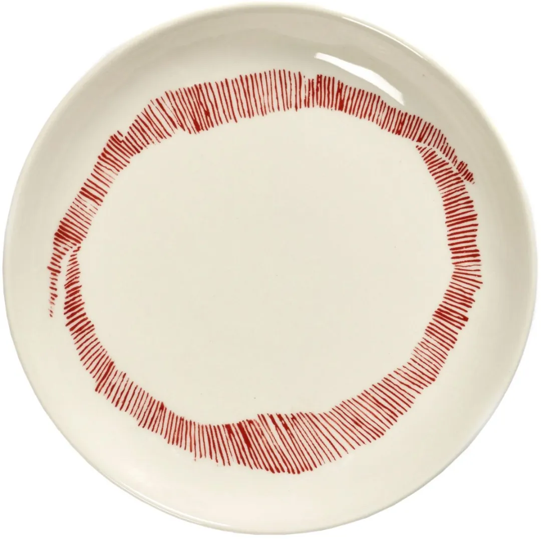 Serax Ottolenghi Feast Bord XS - 16cm - Wit/Rood - 4 Stuks