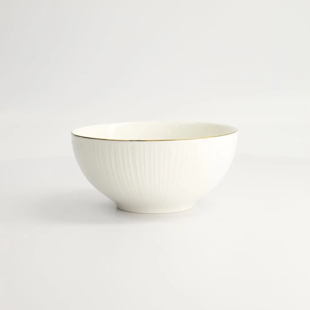 Tokyo Design Studio Nippon White Gold Rim Kom 15x7cm 550ml - 3 Stuks