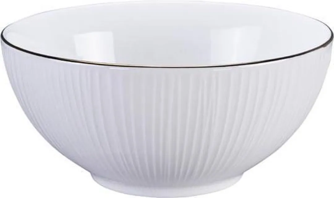 Tokyo Design Studio Nippon White Gold Rim Kom 15x7cm 550ml - 3 Stuks - afbeelding 6 van 6