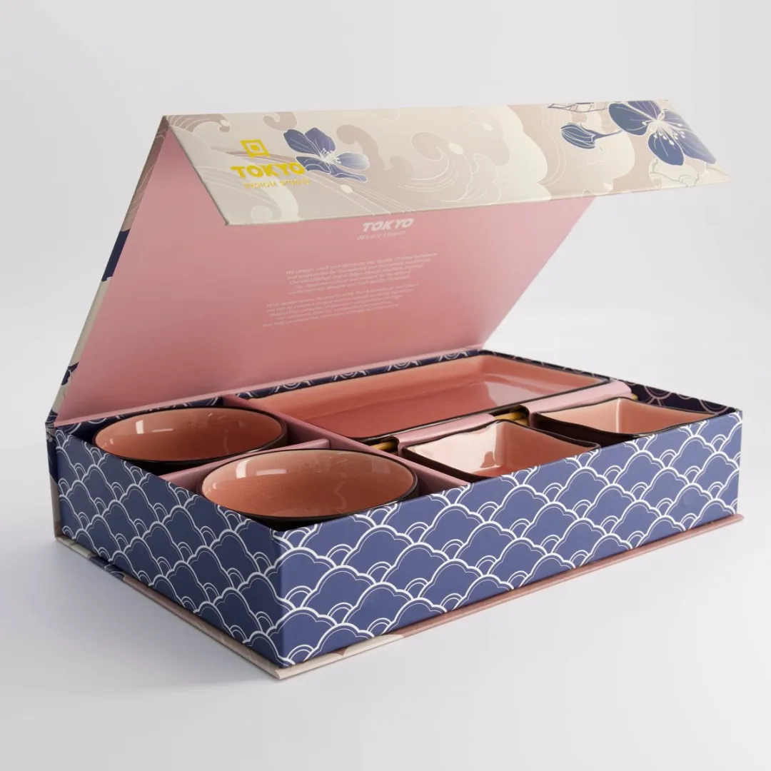 Tokyo Design Studio Glassy Pink Sushi Servies 8-delig - 2 Personen