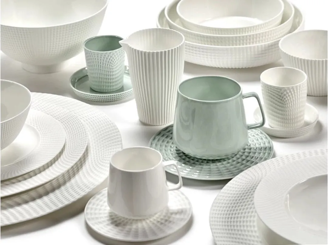 Serax Ann Van Hoey Nido cappuccino kop H7.5cm bone china groen