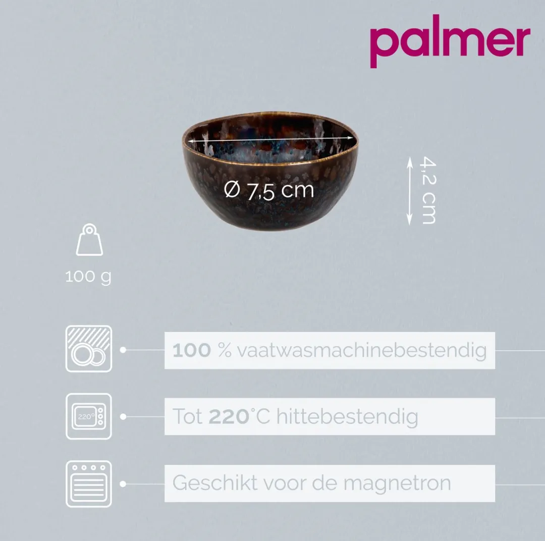 Palmer Eccentric Schaal 6-delig - 10cl - Blauw