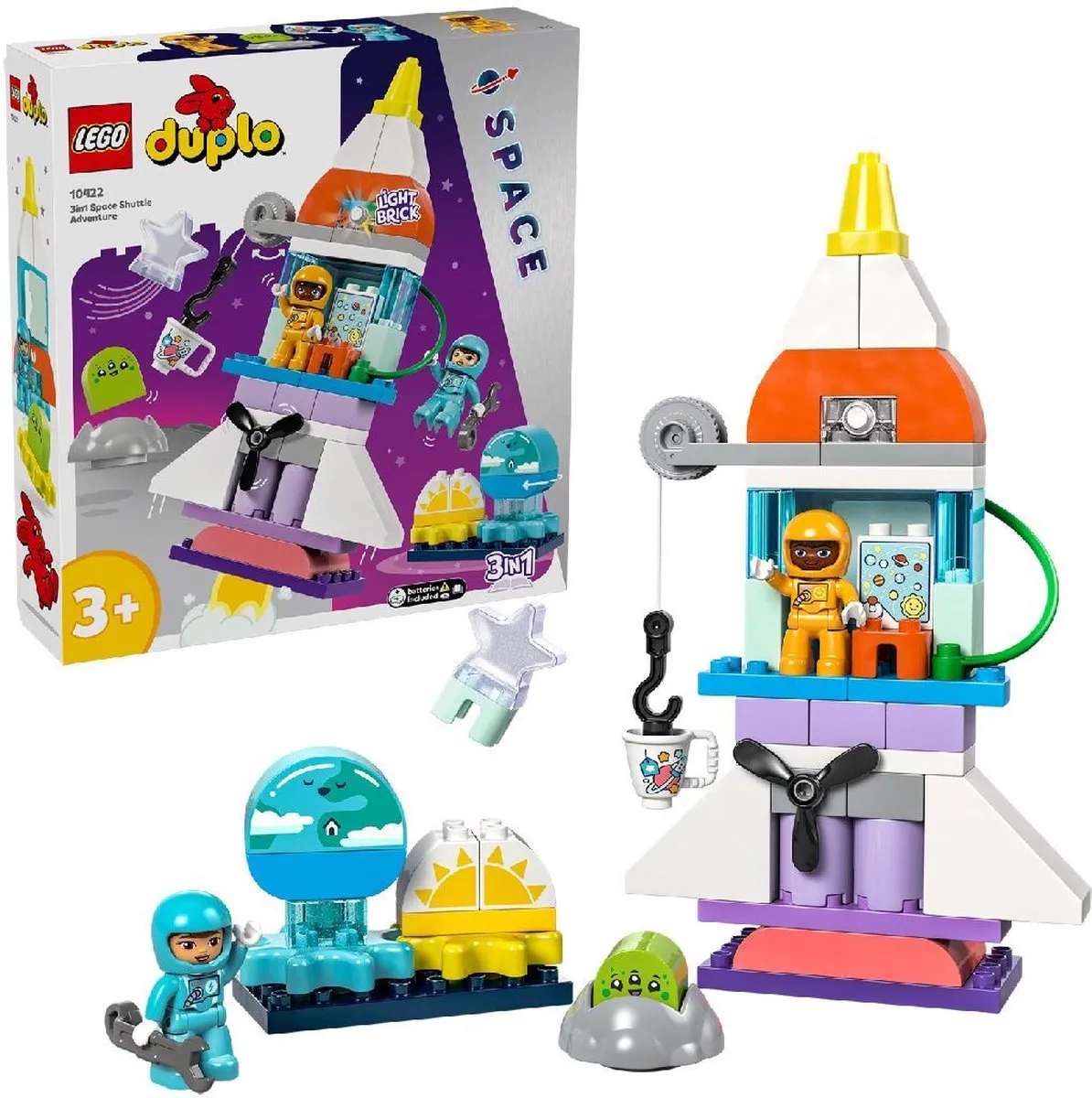 LEGO DUPLO 10422 Ruimteavontuur - 58 Stukken - afbeelding 6 van 6