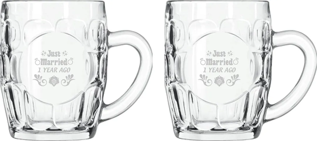 Libbey Just Married Bierpullen 55cl
