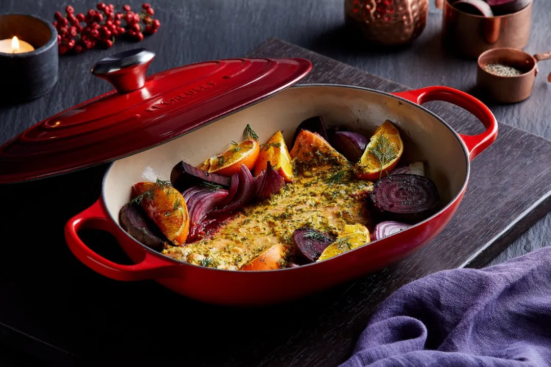 Le Creuset Braadpan Oblong Signature 3.4L - Oranjerood
